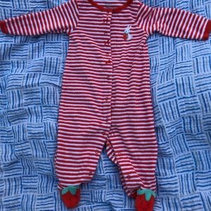 Carter’s orange bunny Footie onesie - 3-6 Month